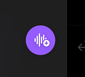 The import button at the bottom-trailing corner of the Tracks list.
